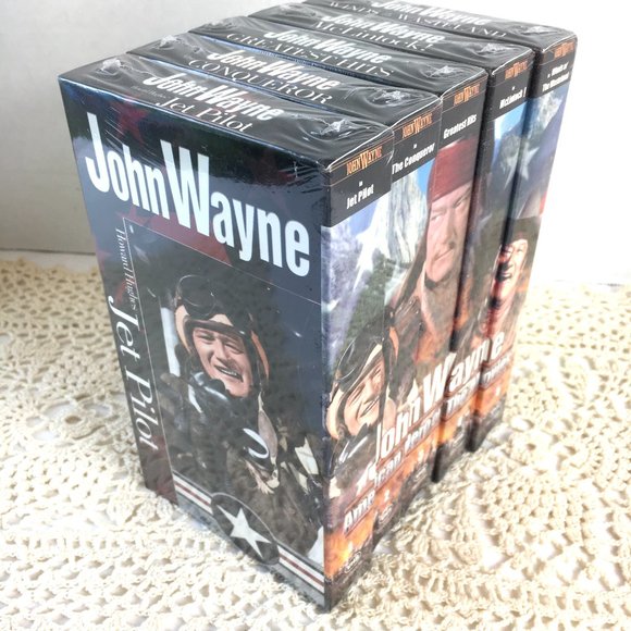 Sealed John Wayne VHS 5 Pc Set American Hero of the Movies NWT - Picture 4 of 7